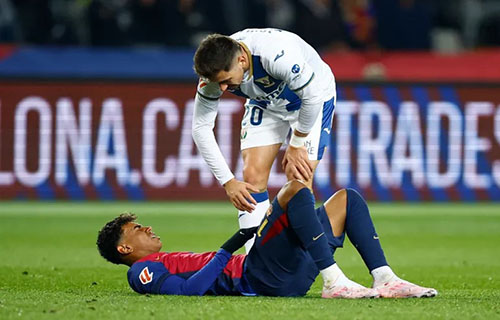 برشلونة يعلن تفاقم إصابة نجمه لامين يامال