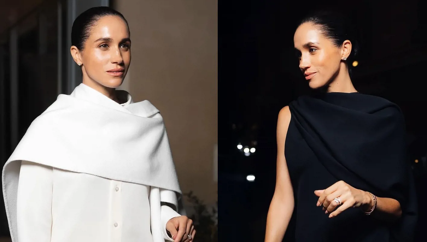 ميغان ماركل تعود إلى منصة الموضة بأسلوب المونوكروم الملكي في باريس