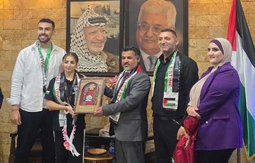 استقبال رسمي حافل للبطلة الذهبية “فيفيان عليص”