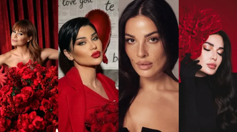 إطلالات النّجمات العربيّات في عيد الحب 2026