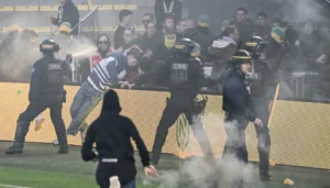 جماهير نانت تقتحم أرض الملعب في الدوري الفرنسي (فيديو)