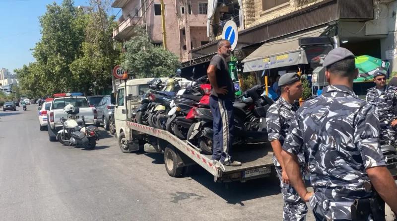 بالصور – حملة مشتركة في بيروت تسفر عن حجز 880 دراجة آليّة وتنظيم 4528 محضر مخالفة