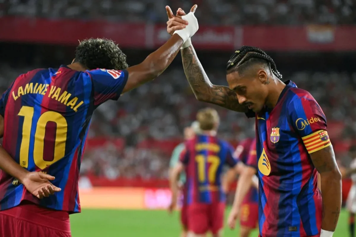 هاتريك رافينيا… برشلونة يضم إشبيلية إلى قائمة ضحاياه