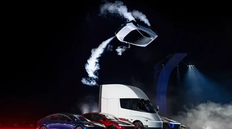 إيلون ماسك يكشف سيارة Tesla Roadster الطائرة… تقفز وتنقلب في الهواء