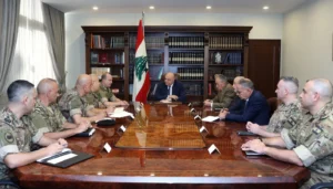 اجتماع عسكري في بعبدا… عون يطّلع على نتائج مفاوضات تامبا
                         , مفاوضات تامبا تضغط لإنشاء مكتب اتصال بين الجيشَين اللبناني والإسرائيلي